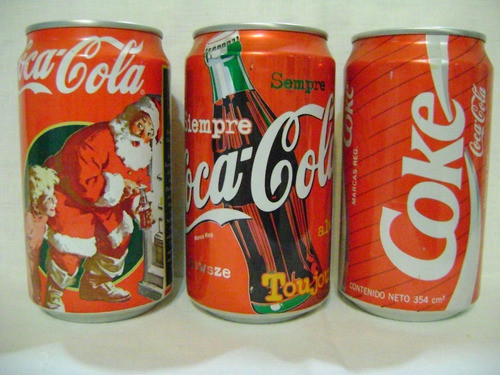 Lote Nº 4  Latas De Coca Cola Papa Noel Siempe Y Coke 0