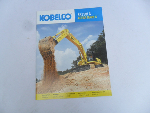 Folleto Kobelco Excavadora Pala Mecanica No Manual Antiguo 0
