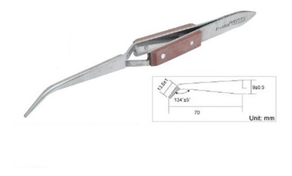 Pinza Brusela Punta Cruzada Plana Curva Proskit 1pk 117t 1