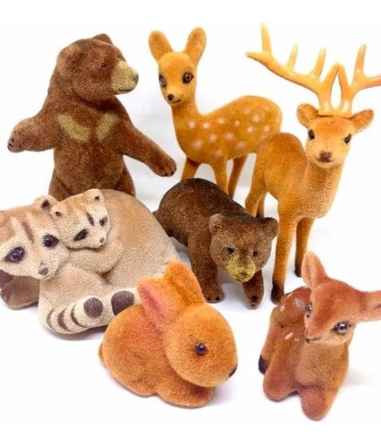Caballo Potrillo Ciervo Bambi Oso Conejo Animales Bosque X 7 0