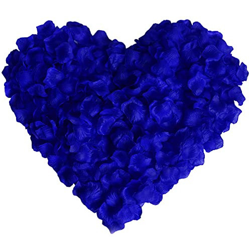 Petalos De Rosas Artificiales De Tela 1000u Color Azul Royal 0