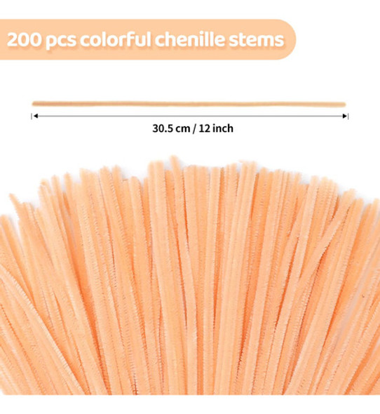 Limpiapipas De Chenile De 30cm Pack 200u Beige 1