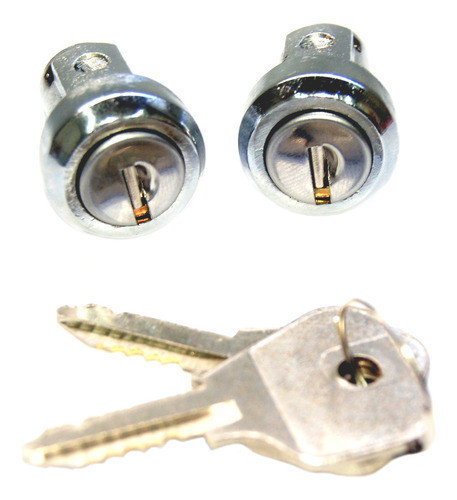 Juego Cilindro Cerradura Puerta Renault 12 Cromado 1970a1989 0