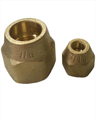 Juego Tuerca Bronce Aire Acondicionado Caños 1/4  5/8 0
