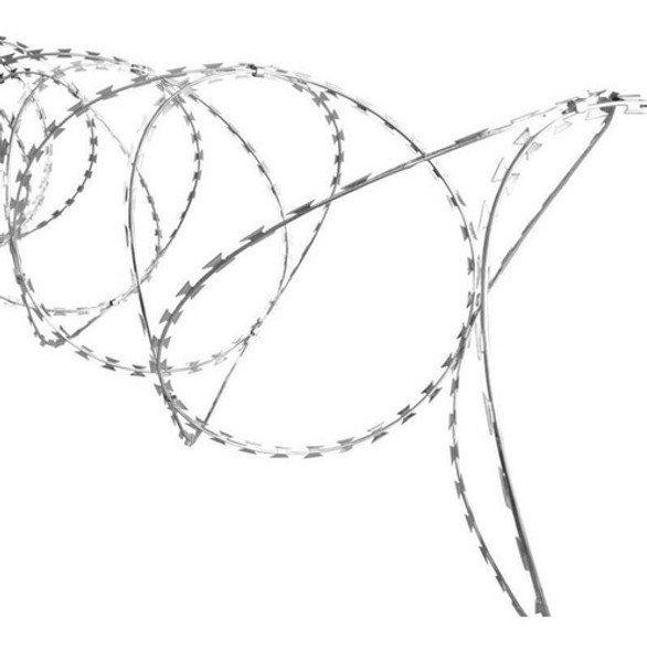 Concertina Doble Serpentina Galvanizada 3clipp/vuelta 18m Ft 0