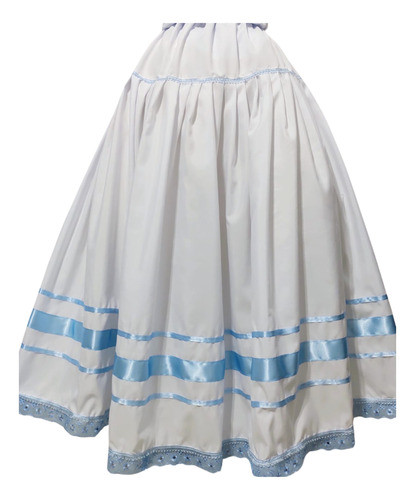 Saia Branca Azul Yemanja Odoya Umbanda Candomble Yao Barato 0