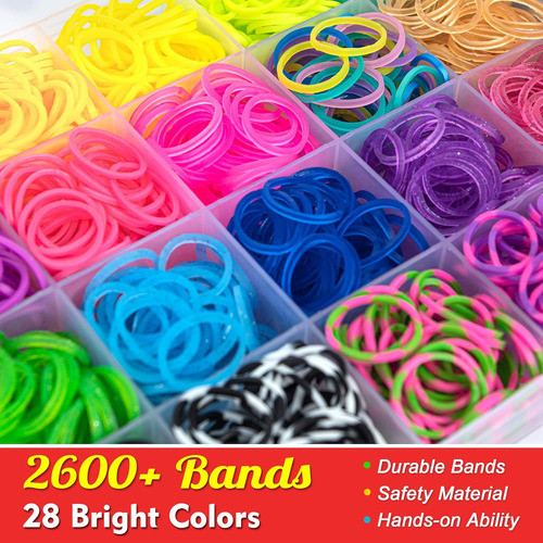 Pulseras De Goma De 28 Colores Con Accesorios Para Niños 1