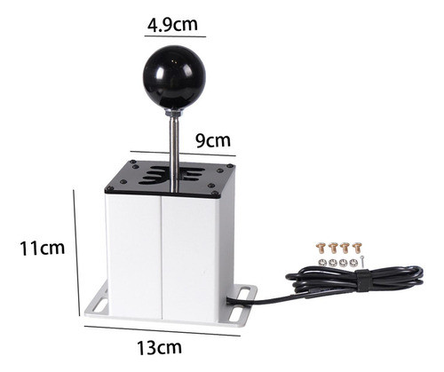 H Gear Shifter Volante Simulador 7 Engrenagem Branca 1