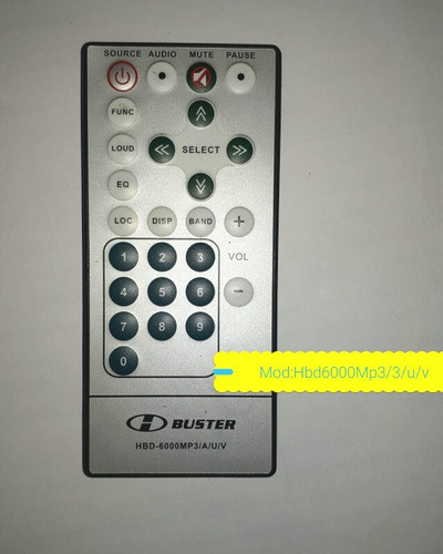 Controle Remoto Buster Hbd-6000mp3/a/u/vProduto Original 0