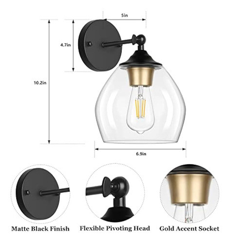 Juego De 2 Apliques De Pared De Granja, Accesorios De Ilumin 1