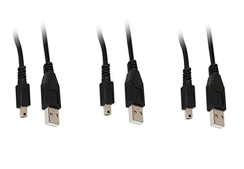 3 Pack Usb 2.0 A Male To Mini B Male 15 Feet Black Cne4657 0