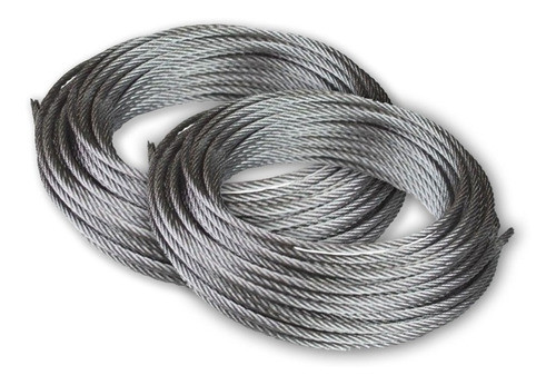 Cable De Acero Galvanizado 6x7+1 Ø 4 Mm Flexible X 25 Mts Bu 0