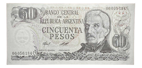 Billete 50 Pesos Ley Argentina 1978 Raro Botero 2381 Serie C 0