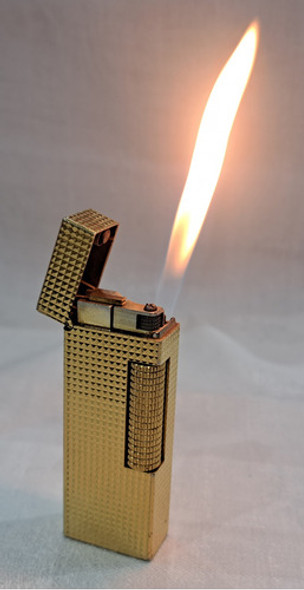 Encendedor Dunhill Suiza Funcionando Dorado B180 0