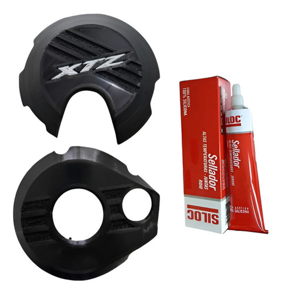Tapas Cubre Motor Protector Embrague Encendido Xtz 125 Negro 0