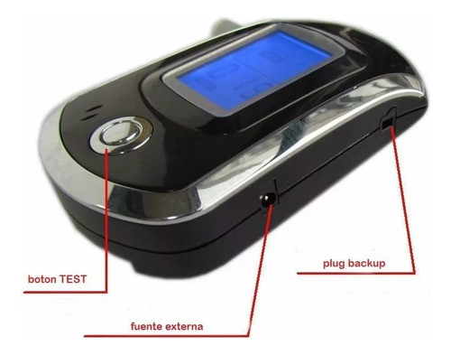 Alcoholimetro Alcohol En Sangre At6000 5 Boquillas 1