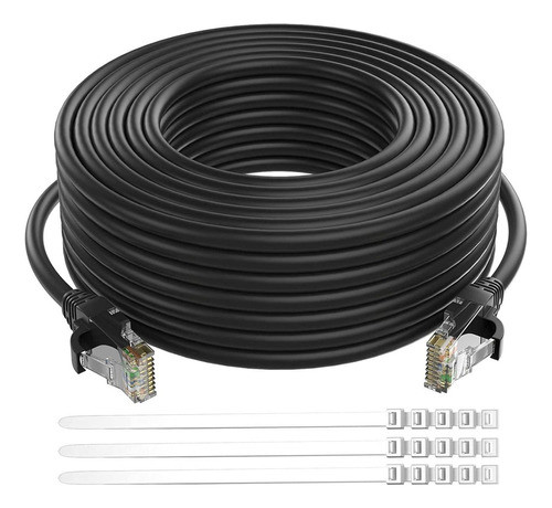 Adoreen Cable Ethernet Cat 6 De 200 Pies, Negro, Cable De In 0