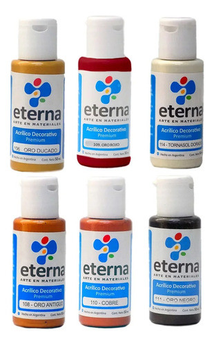 Acrilico Eterna Metalizado 50 Cc X 5 U. Oferta 0
