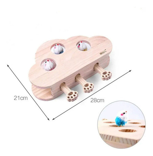 Juguete Para Gatos 3 Ratones 28x21cm 1