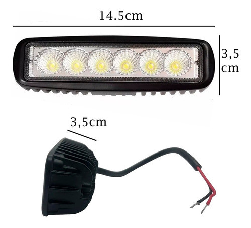 Kit 10 Faros Barra 6 Leds Auxiliar Led Lancha 1