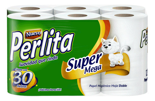 Papel Higiénico Perlita Suavidad Que Rinde Doble Hoja 24x30m 0