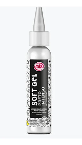 Colorante Soft Gel 25 Gr. Color Negro Para Repostería 0