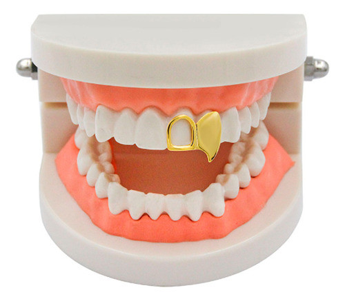 Parrilla Dientes Grillz Colmillo Borde Dorado 1