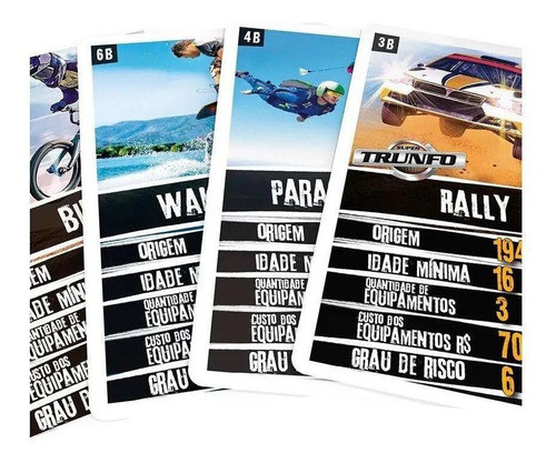 Super Trunfo Esporte Radical - Jogo De Cartas 32 Fotos 1