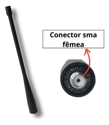 Antena Dual Band Rádio Baofeng  Uv-9r Plus 17 Cm 1