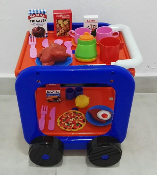 Carro Desayuno Almuerzo Juguete Muy Lindo Ideal Accesorios 1
