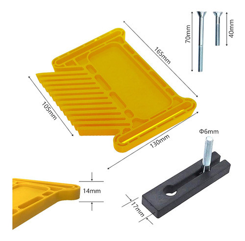 Featherboards Para Carpintaria Vertical Amarelo 1