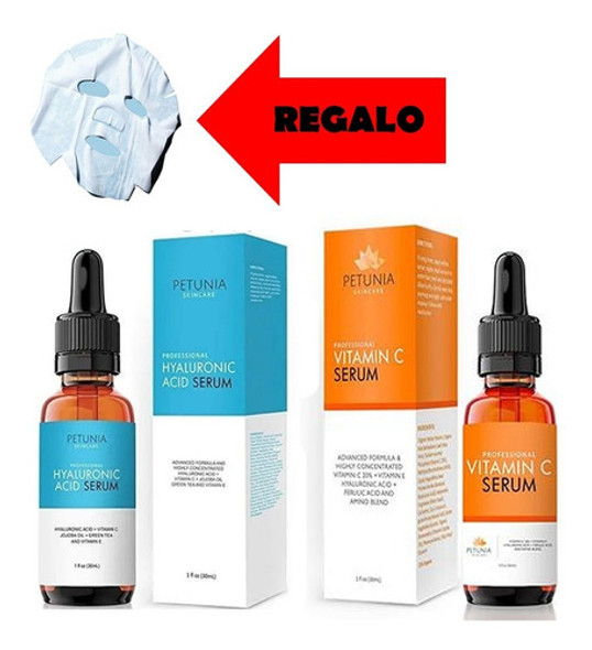 Kit Serum Vitamina C Mas Ácido Hialurónico 1