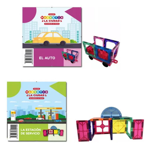 Magnetix El Auto Y La Estación De Servicio X 17 Pz 0