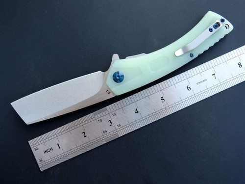 Navaja De Bolsillo Con Hoja De Acero, Mango G10 Jade 1