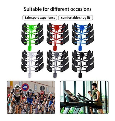 12 Pares De Cordones Elasticos Para Zapatos Sin Cordones Co 1