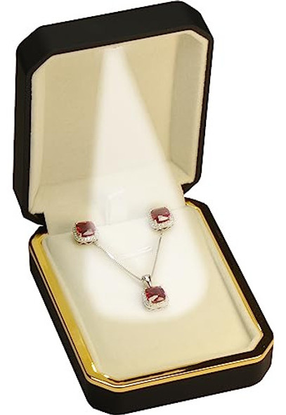 Alhajero Con Iluminacion Led Estuche Octogonal Negro_d 1