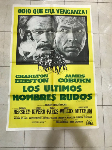 Antiguo Afiche De Cine C/ Charlton Heston- Envio 0