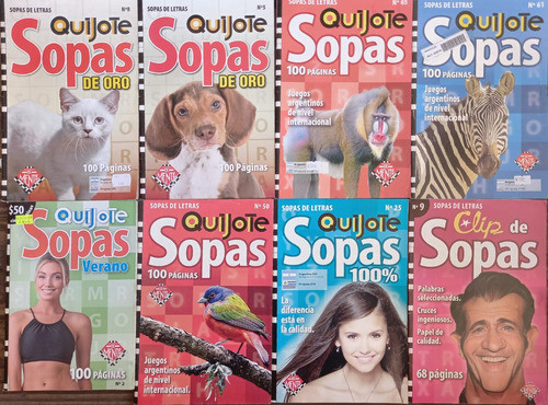 Lote 8 Revistas Sopas De Letras Quijote 0