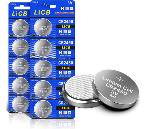 Paquete De 10 Baterías Cr2450 De Litio De 3 V Cr 2450 0
