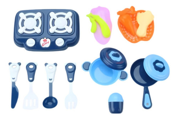 Juego De Cocina Azul 0