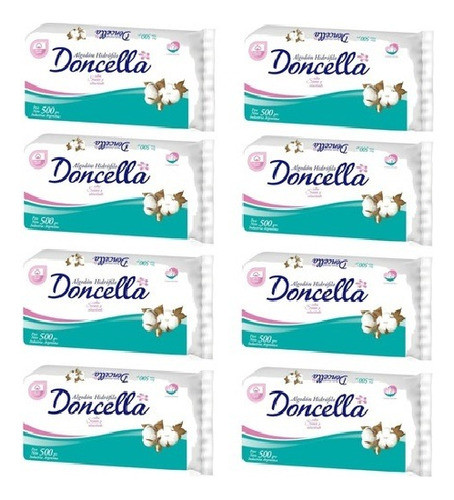 Algodón Hidrófilo Doncella 500 Gramos X 8 Packs 1