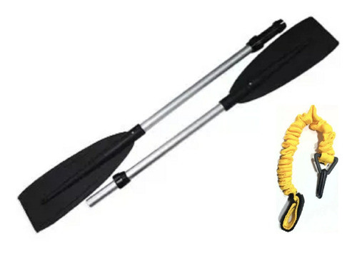 Salva Remo + Remo Doble Plana 2,30m Para Kayak Bote Canoa 1