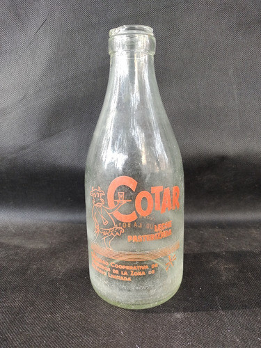 Botella Antigua Leche Cotar #4765 1