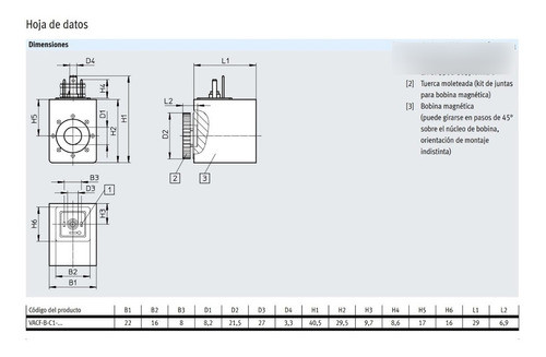 Bobina Magnética Vacs-c-c1-3w Festo 1