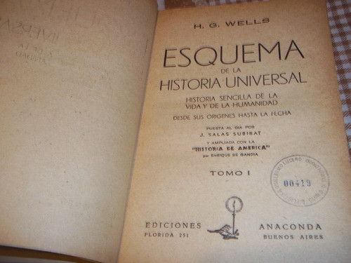 Esquema De La Historia Universal - Tomo 1 - H. G. Wells 1