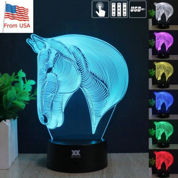 Animal World Horse Head 3d Led Night Light 7 Color Desk Lamp 1 Animal World Horse Head 3d Led Night Light 7 Color Desk Lamp 1