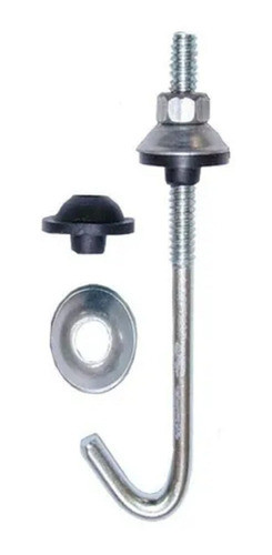 Tornillo Gancho J Completo Para Techo 1/4 X 90mm X 100 U 0