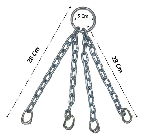 Cadena 4 Argollas Bolsa Boxeo Taekwondo Box Artes Marciales 1