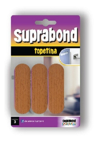 Topetina Suprabond De Goma Rectangular Simil Madera 0