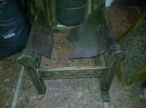 Muy Buenas Sillas Algarrobo Y Cuero. A Rest. C/u 1